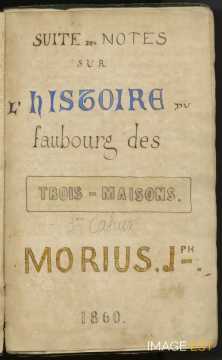 Page de titre du manuscrit Morius 78